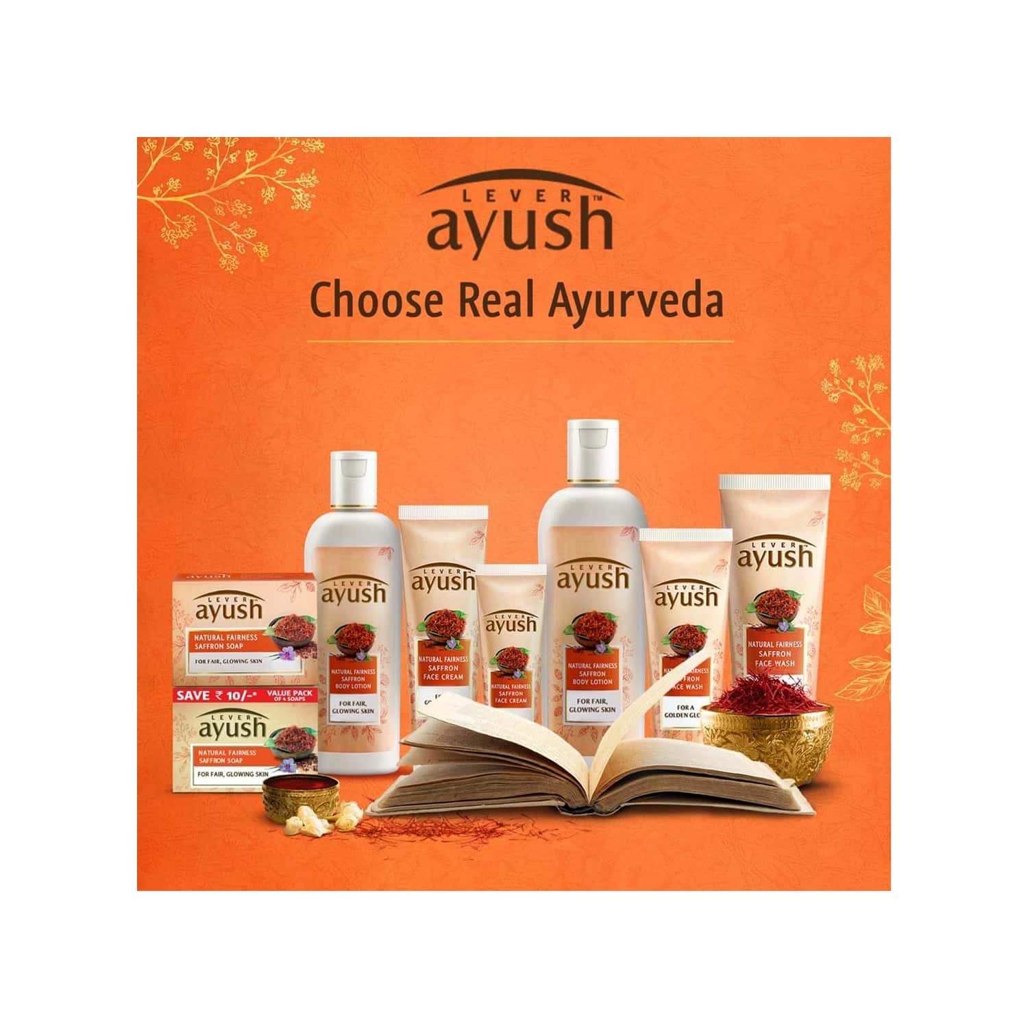Buy LEVER AYUSH NATURAL FAIRNESS SAFFRON FACE WASH80 G Online & Get