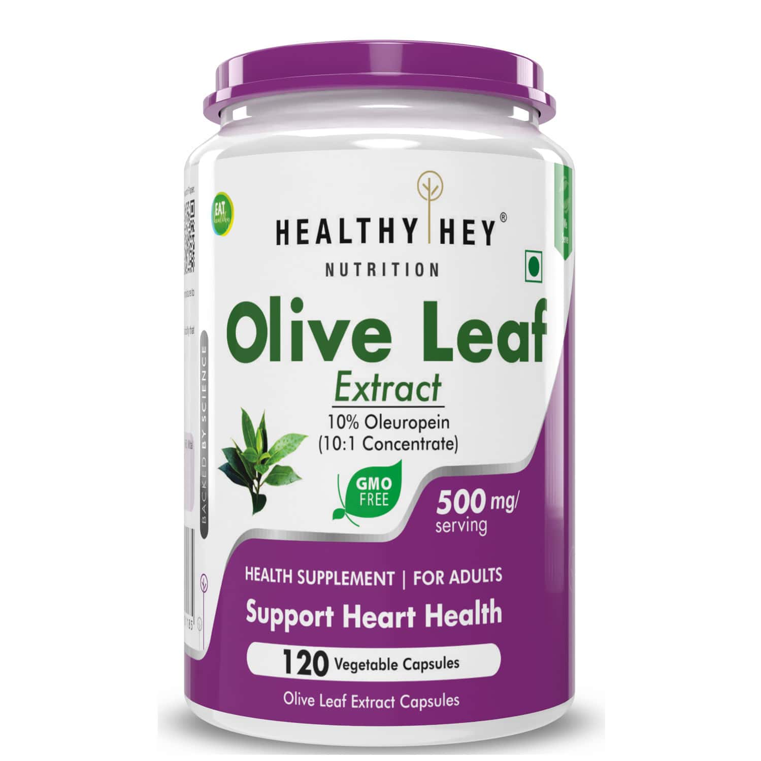 Healthyhey Nutrition Olive Leaf Extract 10% Oleuropein - 120 Vegetarian Capsules