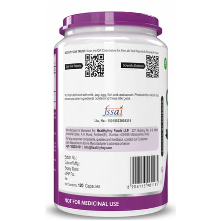 Healthyhey Nutrition Olive Leaf Extract 10% Oleuropein - 120 Vegetarian Capsules