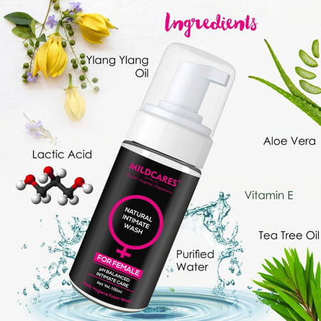 Mildcares Intimate Foam Wash For Women With Tea Tree Oil & Aloe Vera-100ml