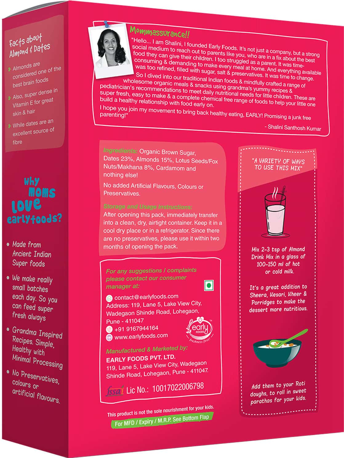 Buy EARLY FOODS ALMOND & DATE DRINK WITH MAKHANA 200G Online & Get Upto