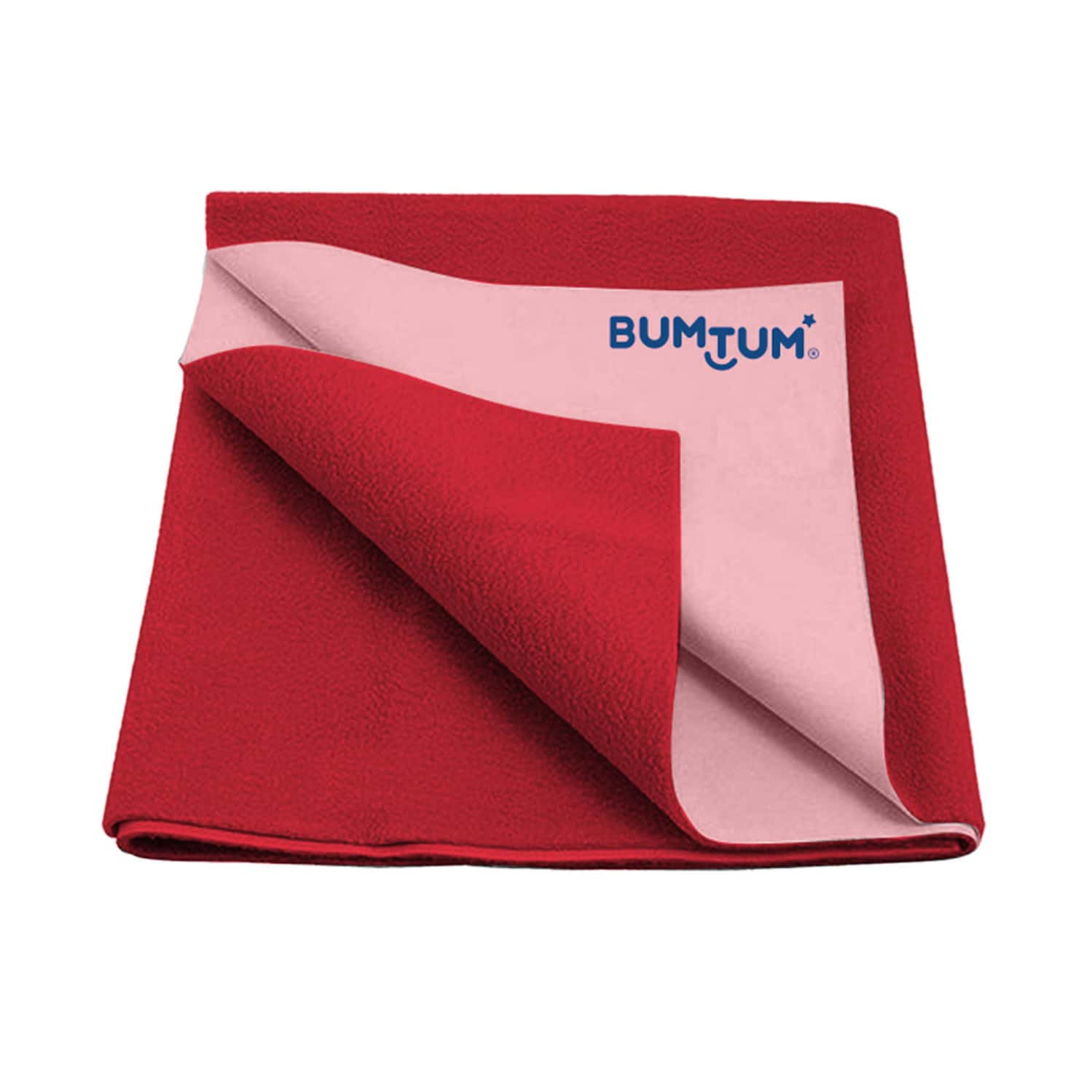 Bumtum Dry Sheet Instadry Leakproof Baby Bed Protector (Cherry Red Large Size 100*140cm|Pack Of 1)