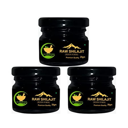 Fij Ayurveda Pure Ayurvedic Raw Shilajit/Shilajit Resin (Semi Liquid)- 60gm (Pack Of 3)
