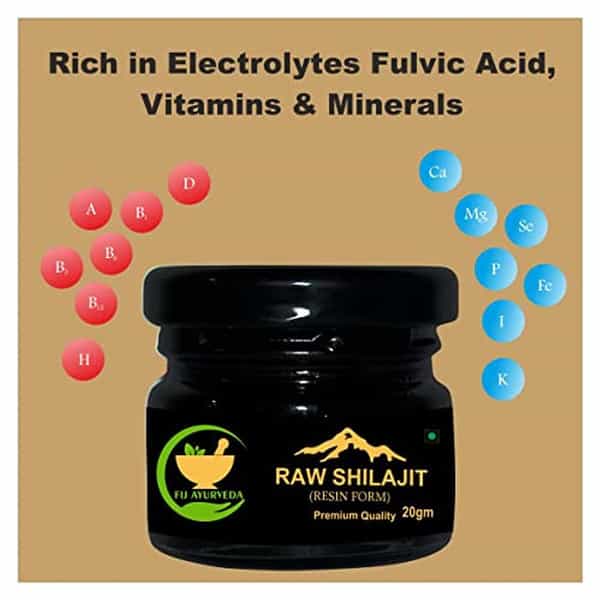 Fij Ayurveda Pure Ayurvedic Raw Shilajit/Shilajit Resin (Semi Liquid)- 60Gm (Pack Of 3)