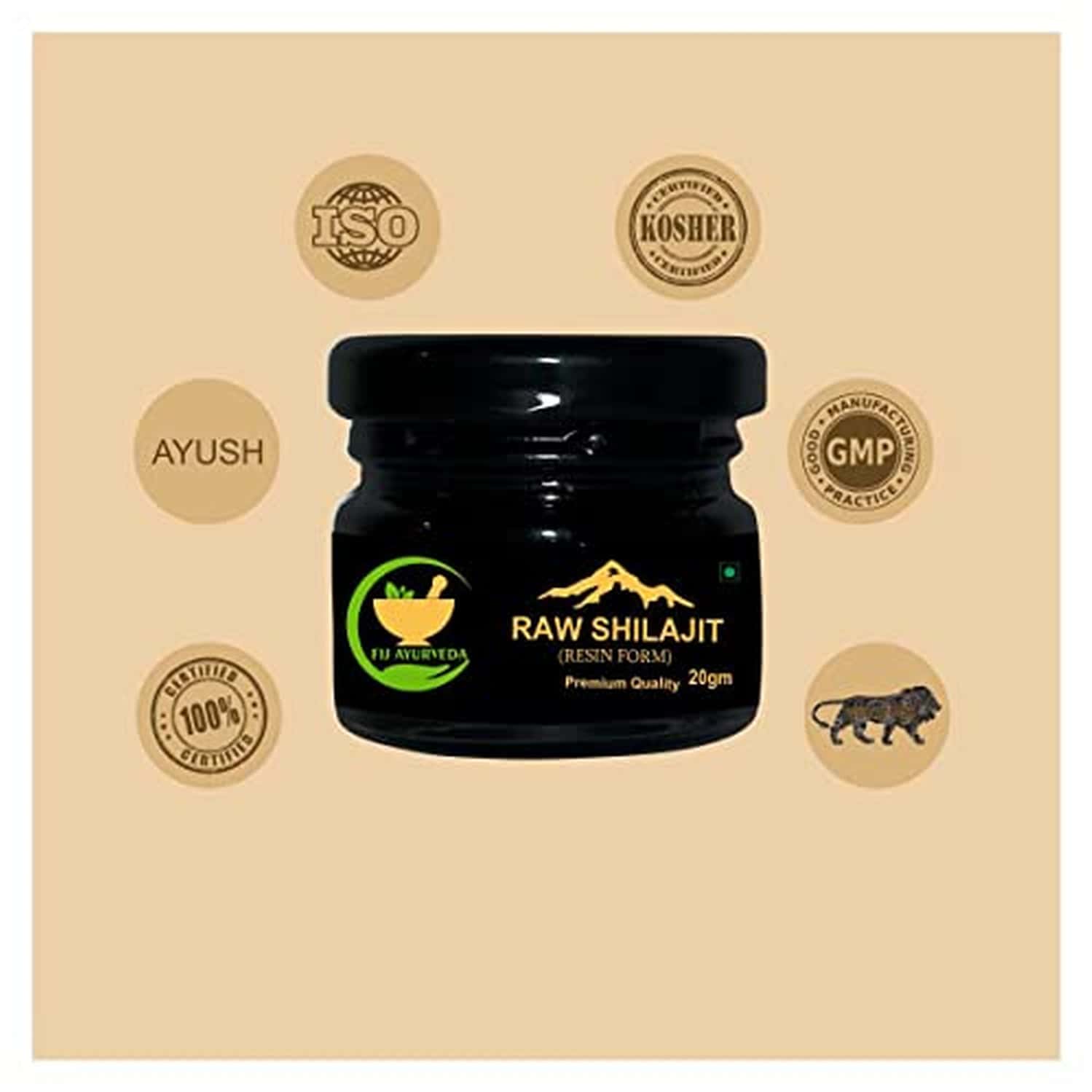 Buy FIJ AYURVEDA PURE AYURVEDIC RAW SHILAJIT/SHILAJIT RESIN (SEMI LIQUID) 60GM (PACK OF 3