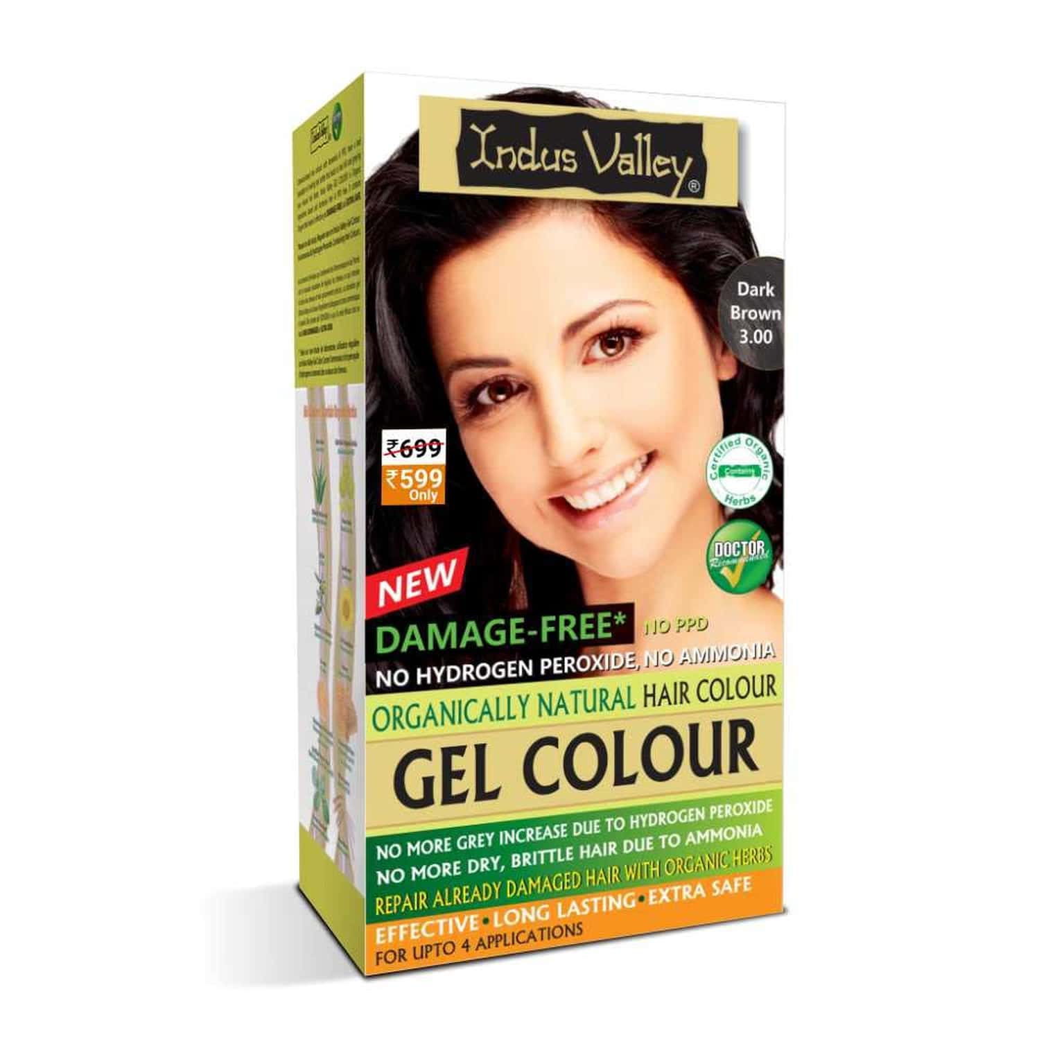 Buy INDUS VALLEY ORGANICALLY NATURAL DAMAGE FREE GEL HAIR COLORMEDIUM