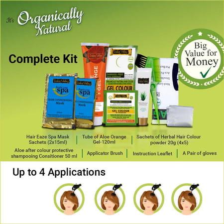Indus Valley Organically Natural Damage Free Gel Hair Color-Dark Brown