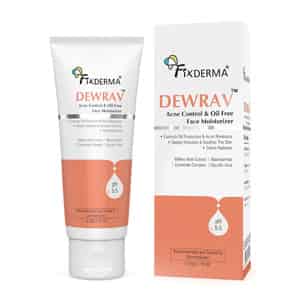 Fixderma Dewrav Acne Control & Oil Free | Moisturizer For Face | Glycolic Acid & Niacinamide | 50 Gm