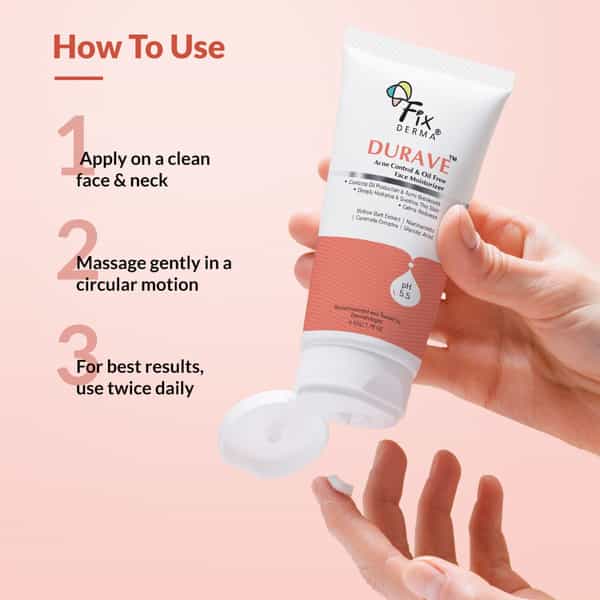Fixderma Durave Acne Control & Oil Free Face Moisturizer For Oily Skin 50 Gm