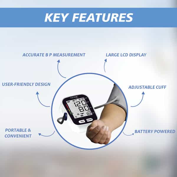 Stergic Fully Automatic Digital Blood Pressure Monitor With Intellisense Technology & Usb Cable