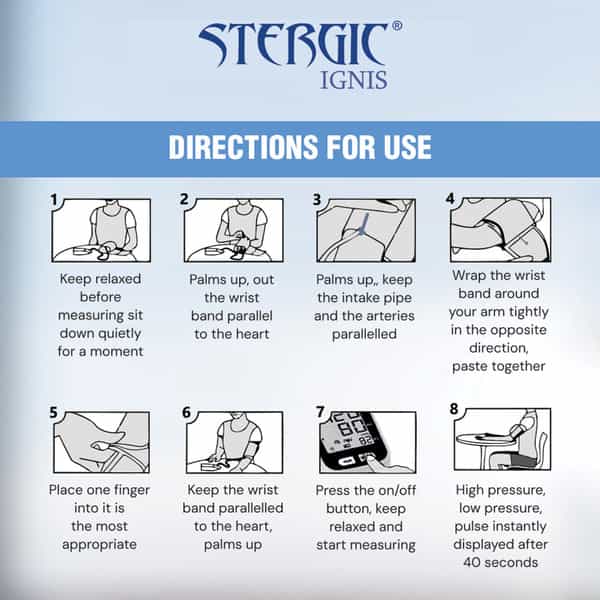Stergic Fully Automatic Digital Blood Pressure Monitor With Intellisense Technology & Usb Cable