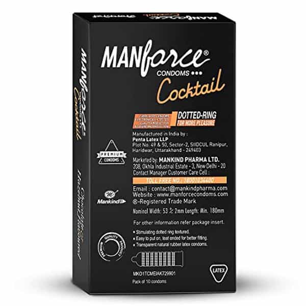 Manforce Cocktail Hazelnut & Chocolate Flavoured Condoms (Set Of 3 30 Pcs)