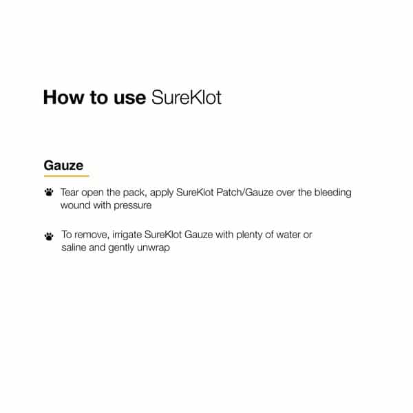 Sureklot - Stop Bleeding Dressing Veterinary - Gauze - Pack Of 1