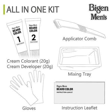 Bigen Men'S Beard Color Dark Brown B103 40g (Pack Of 6)