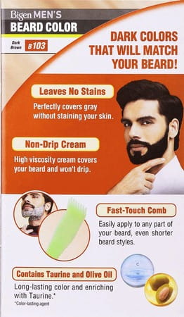 Bigen Men'S Beard Color Dark Brown B103 40g (Pack Of 6)