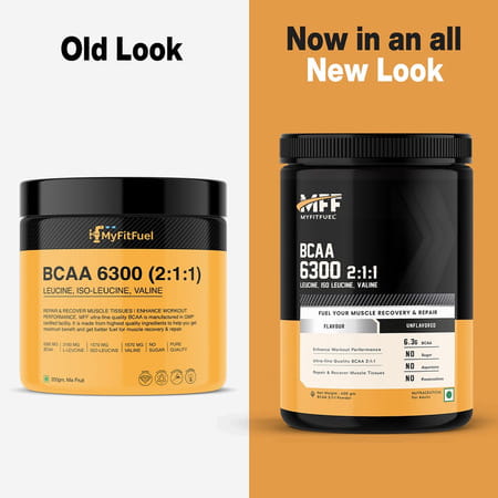 Myfitfuel Bcaa 6300 2:1:1 (400 Gm) Unflavored| Leucine | Isoleucine | Valine