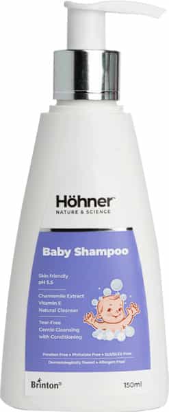 Hohner Baby Shampoo Tear-Free Natural Baby Hair Shampoo With No Paraben Sulphates & Phthalate|150Ml