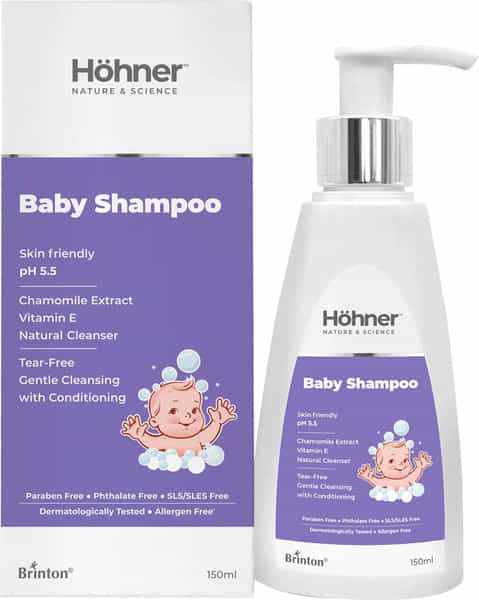 Hohner Baby Shampoo Tear-Free Natural Baby Hair Shampoo With No Paraben Sulphates & Phthalate|150Ml