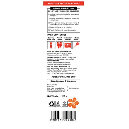 Cosglam Semi Permanent Hair Color | No Peroxide | Ammonia Free Hair Colour 33 Vibrant Orange - 120Gm