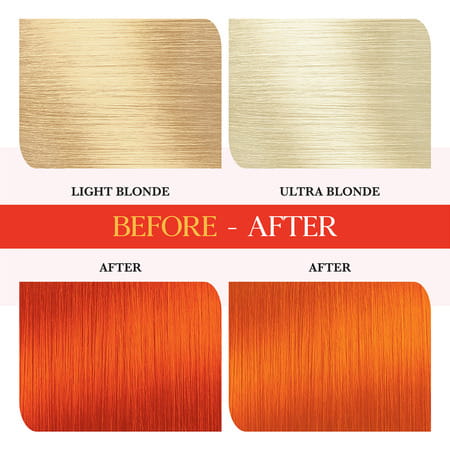 Cosglam Semi Permanent Hair Color | No Peroxide | Ammonia Free Hair Colour 33 Vibrant Orange - 120Gm