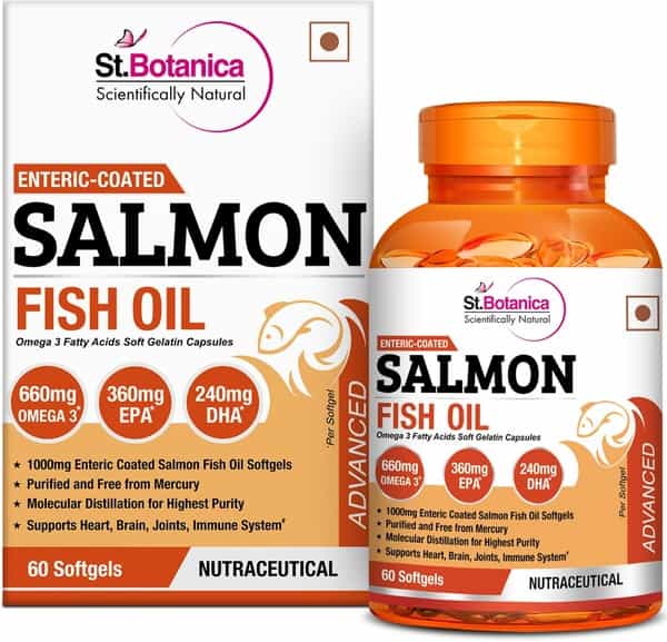 St.botanica Salmon Fish Oil 1000Mg Advanced Double Strength 660Mg Omega 3 -V60 Softgels