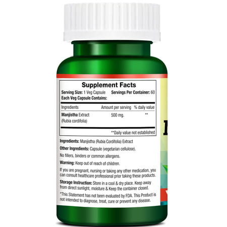 Morpheme Remedies Manjistha Extract - 500 Mg (60 Capsules)