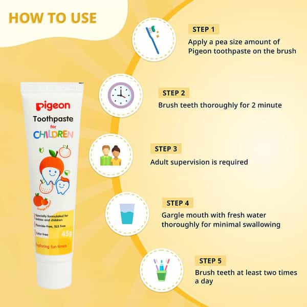 Pigeon Children Toothpaste Orange - 45 Gms