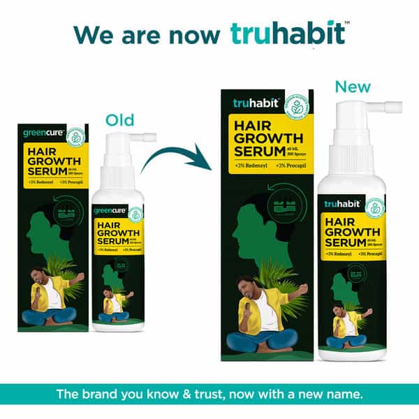 Truhabit Redensyl Hair Growth Serum For Men With 3% Redensyl 3% Procapil | Hair Fall Control | 60Ml