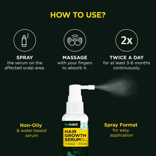 Truhabit Redensyl Hair Growth Serum For Men With 3% Redensyl 3% Procapil | Hair Fall Control | 60Ml