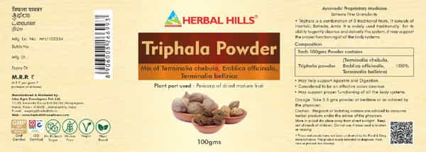 Herbal Hills Triphala Powder - 100 Gms (Pack Of 2)