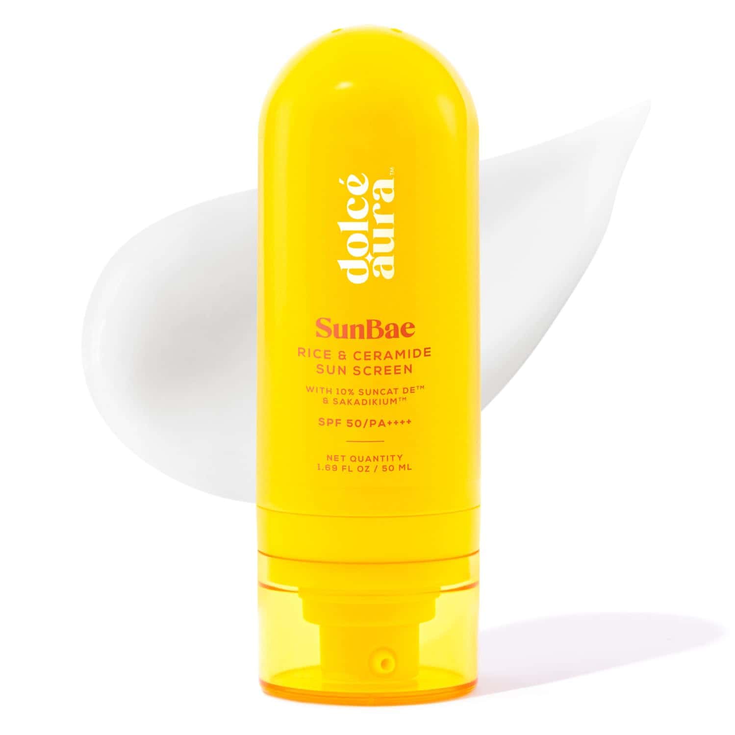 Dolce Aura Sunbae Rice & Ceramide Sunscreen Spf 50 Pa++++ | Non-greasy Broad?spectrum (50ml)