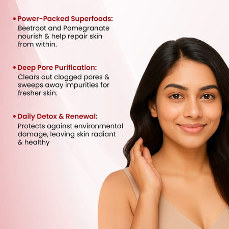 The Skin Story Sulphate Free Pore Cleansing Foaming Beetroot Face Wash, Anti Aging Skin Detox 100 Ml