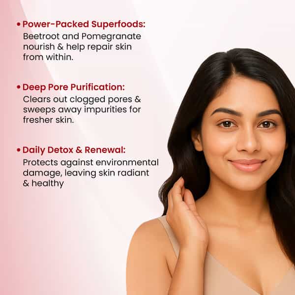 The Skin Story Sulphate Free Pore Cleansing Foaming Beetroot Face Wash, Anti Aging Skin Detox 100 Ml