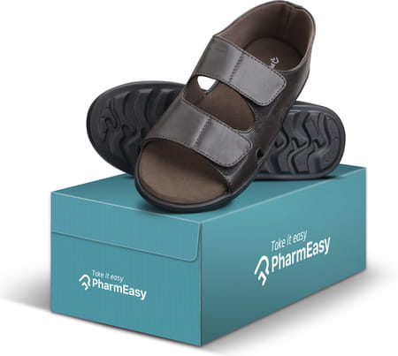 Pharmeasy Diabetic & Orthopedic Men Sandals (Fashion Range-3) Brown Color Size 11