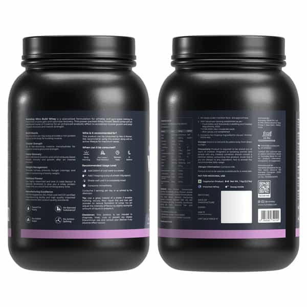 Nutrabay Pro Nitro Build Whey Protein - 1Kg | Rich Milk Chocolate - 22 Servings | For Men And Women