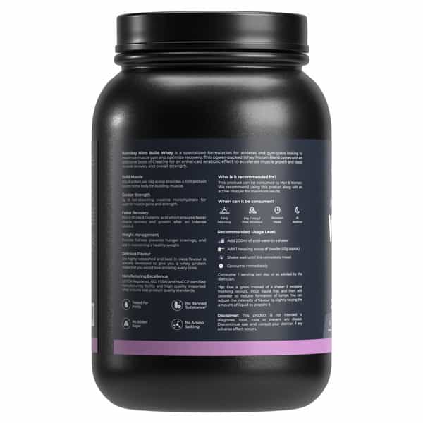 Nutrabay Pro Nitro Build Whey Protein - 1Kg | Rich Milk Chocolate - 22 Servings | For Men And Women