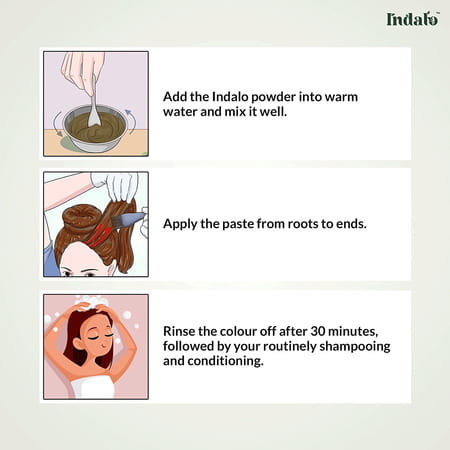 Indalo Herbal Based Hair Colour Black No Ammonia 100gm With Amla And Brahmi