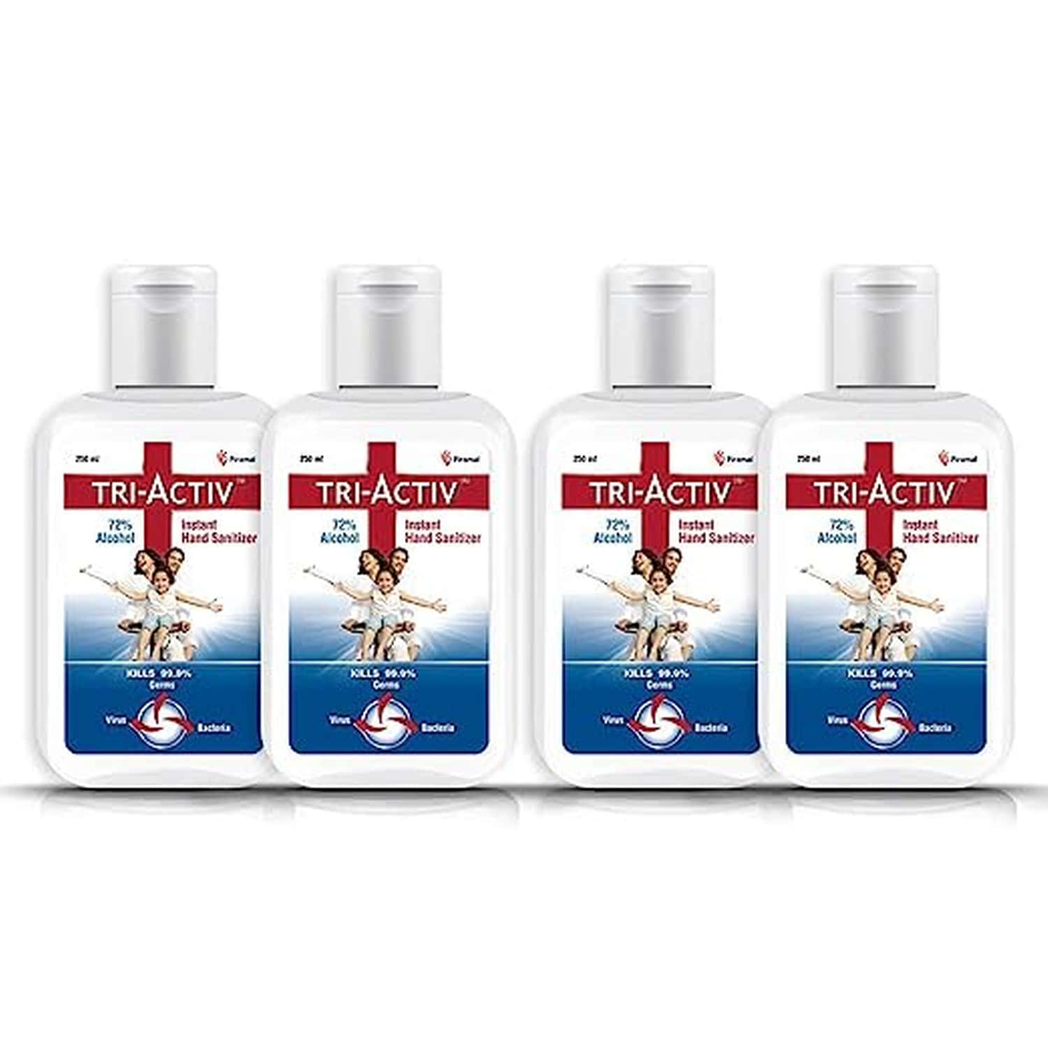 Tri-Activ Hand Sanitizer 250ml (Pack Of 4) | White