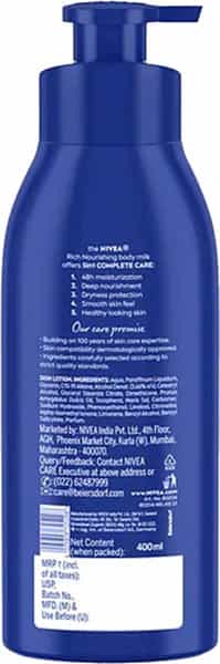 Nivea Nourishing Body Milk Lotion 5 In 1 Complete Care - Bottle Of 400Ml