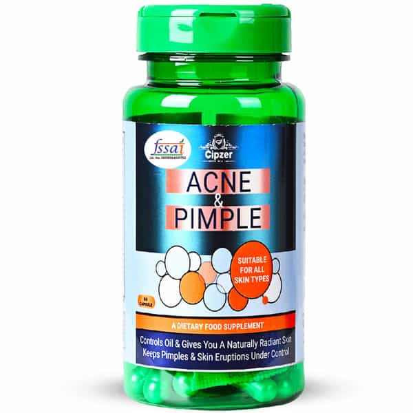 Cipzer Acne & Pimples Capsules Promotes Clear,Healthy Skin,Remove Acne & Detoxifies Skin-60 Capsules
