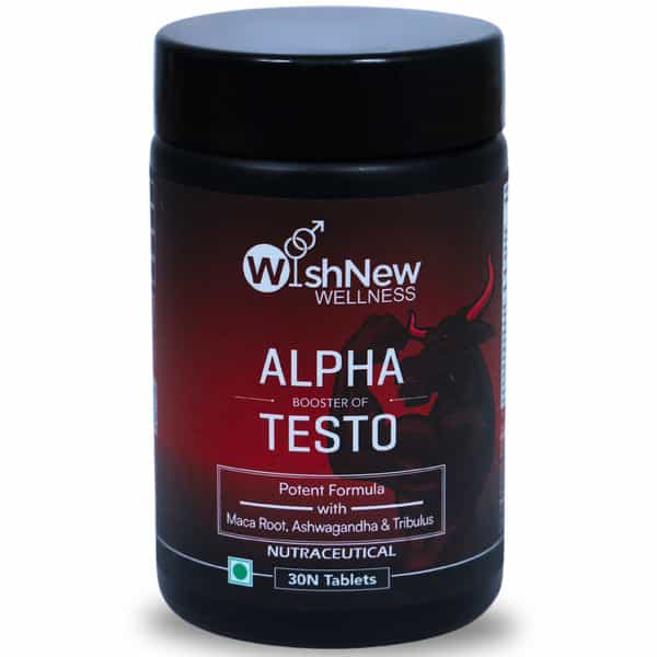 Wishnew Wellness Alpha Booster: Optimal Male Performance | Natural Testosterone Enhancement (30Nos)