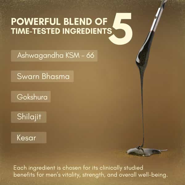 Rasayanam Shilajit Gold Resin|75% Fulvic Acid + Ksm - 66 For Strength & Recovery| 20G Pack Of 1