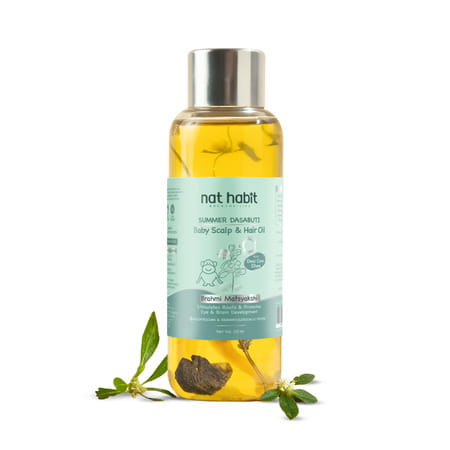 Nat Habit Brahmi Matsyakshi Summer Dasabuti Baby Hair & Scalp Oil - 110ml