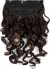 Streak Street Clip-In 18'' Step Curls Dark Brown Hair Extensions With Golden Highlights