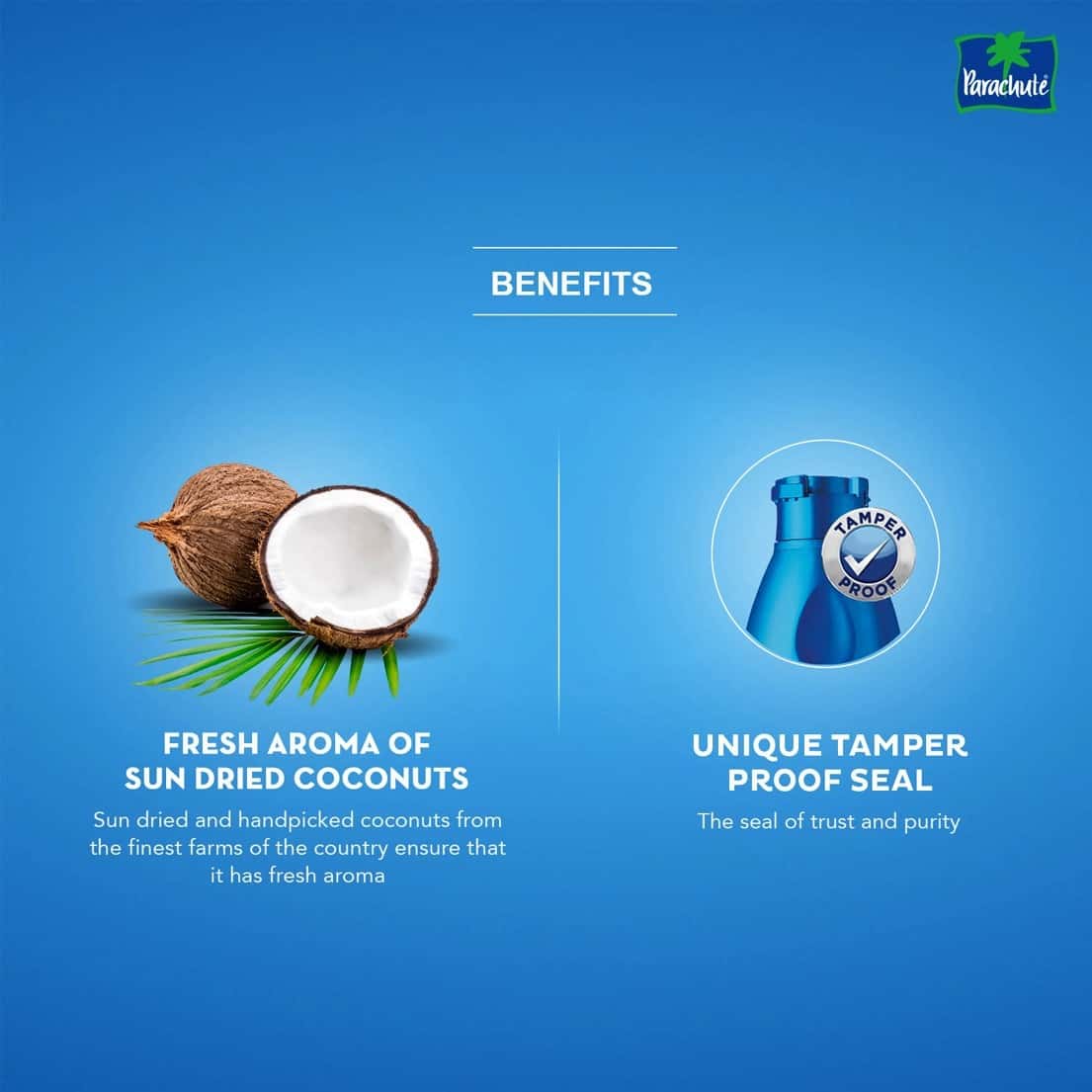 Buy PARACHUTE 100 PURE COCONUT OIL 600 ML BOTTLE Online & Get Upto 60