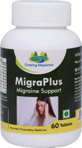 Grazing Meadows Migraplus 60 Tablets - Ayurvedic Herbal Supplement For Migraine Support