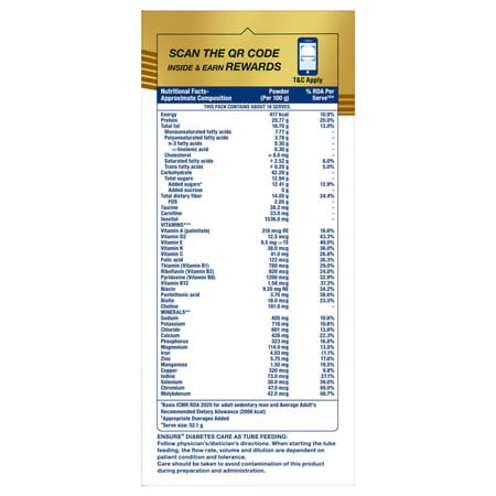 Ensure | Diabetes Care Specialized Nutrition Drink For Adults | Chocolate | Box 950 Gm
