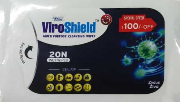 Viroshield Multipurpose Cleansing  Wipes  Packet Of 20