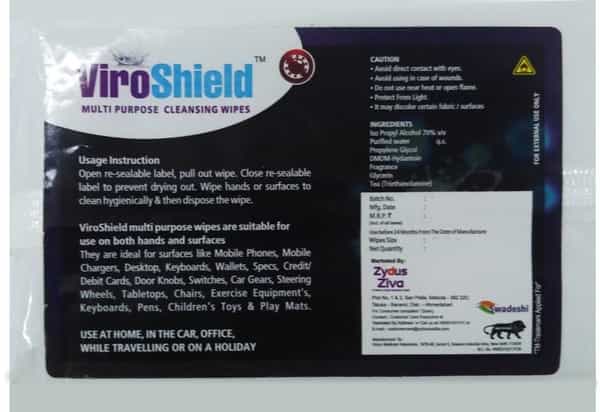 Viroshield Multipurpose Cleansing  Wipes  Packet Of 20