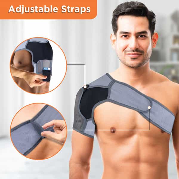 Vissco Shoulder Support For Stability To The Shoulder & Prevent Shoulder Dislocation - Xl (Grey)